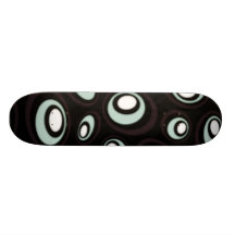 Ovales excentrés de menthe et de crème rétros skateboards customisés