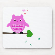 Owlentine heureux ! tapis de souris