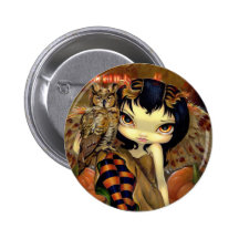 "Owlyn bouton en automne" Badge