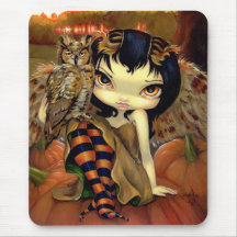 "Owlyn en automne" Mousepad Tapis De Souris