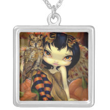 Owlyn en citrouilles de fée de hibou de COLLIER d'