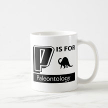P est pour la paléontologie mug à café