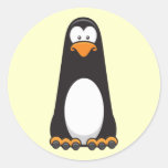 Pablo l'autocollant songeur de pingouin (coutume B