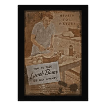 Packing Lunch Boxes WWII Custom Invitations
