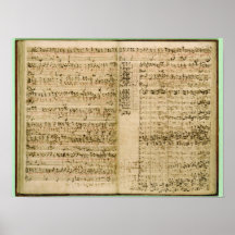 Pages du score 'de l'art du Fugue Affiche