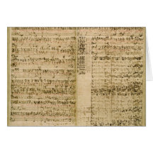 Pages du score 'de l'art du Fugue Carte De Vœux