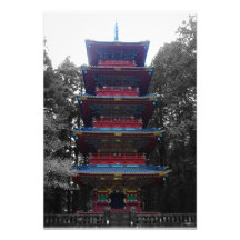 Pagoda dans le monastère japonais bristol personnalisé