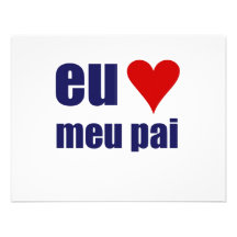 pai de meu d'AMO d'Eu Invitations Personnalisées