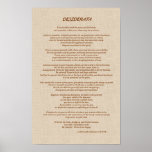 Paille de desiderata posters