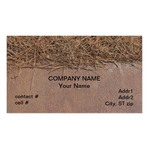 Paillis naturel de pinestraw cartes de visite professionnelles