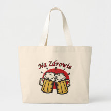 Pain grillé de Na Zdrowie avec des tasses de bière Sac Fourre-tout