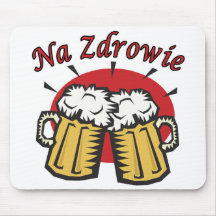 Pain grillé de Na Zdrowie avec des tasses de bière Tapis De Souris