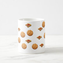 Pain grillé et biscuits tasse