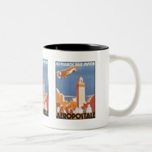 Pair Avion de Maroc d'Au d'Aeropostale Mug À Café