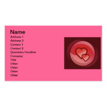Paires de carte de visite de coeurs