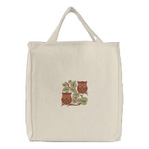 Paires de hibou sac brodé