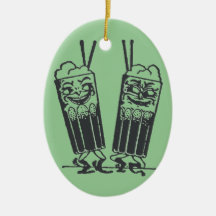 Paires heureuses de soudes décorations de noël