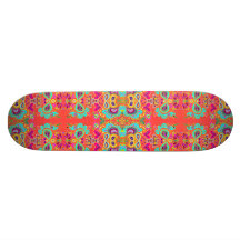 Paisley-Kaledoscope génial orange Planches À Roulettes Customisées