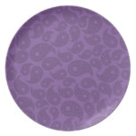 Paisley pourpre foncé assiettes