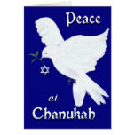 Paix à la colombe Chanukah-Blanche de paix Carte De Vœux