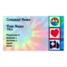 Paix, amour, ambulance carte de visite