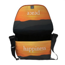 Paix, amour, bonheur, éclaircissement, sac de couc besace