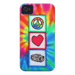Paix, amour, Boombox Coques iPhone 4 Case-Mate