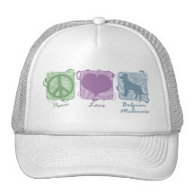 Paix, amour, et Belge en pastel Malinois Casquette
