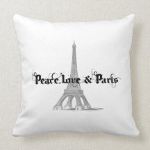 Paix, amour et coussin de Paris