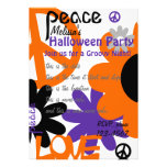 Paix, amour et Halloween Invitation