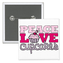 Paix, amour et petits gâteaux ! badge
