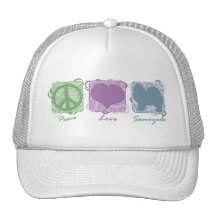 Paix, amour, et Samoyeds en pastel Casquette