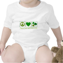 Paix, amour et shamrocks barboteuse