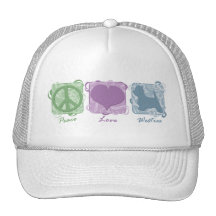 Paix, amour, et Westies en pastel Casquette