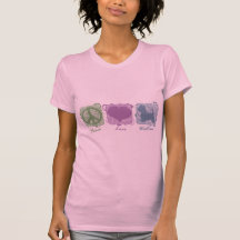 Paix, amour, et Westies en pastel T-shirt