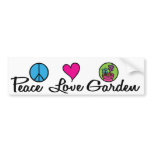 Paix. Amour. Jardin autocollants pour voiture