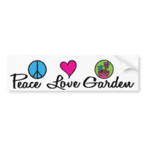Paix. Amour. Jardin autocollants pour voiture