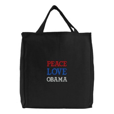 PAIX, AMOUR, OBAMA SAC EN TOILE