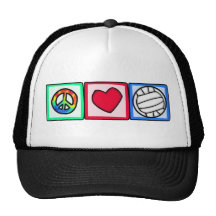 Paix, amour, volleyball casquette