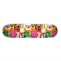 paix d'amour skateboard customisable