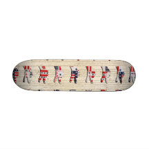 Paix de constitution planches à roulettes customisées