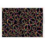 Paix de flower power cartes de vœux