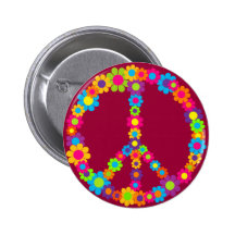 Paix de flower power pin's