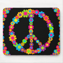 Paix de flower power tapis de souris