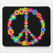 Paix de flower power tapis de souris