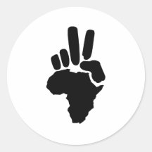 Paix de l'Afrique Adhésif Rond