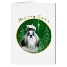 Paix de Shih Tzu sur terre Cartes De Vœux
