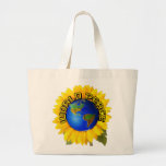 Paix du monde de tournesol sac de toile