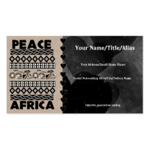 Paix en Afrique Cartes De Visite Professionnelles