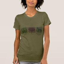 Paix en pastel, amour, et Kelpies australiens T-shirts